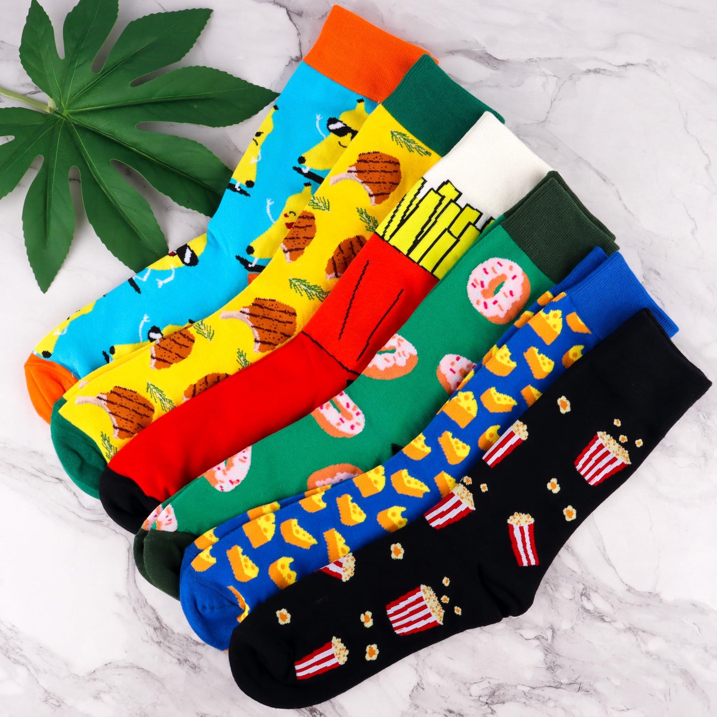 Belloxis Bunte Socken Herren 43-46 Baumwolle Motiv Kuschelsocken Wadenstrümpfe Socken Geschenke für Männer