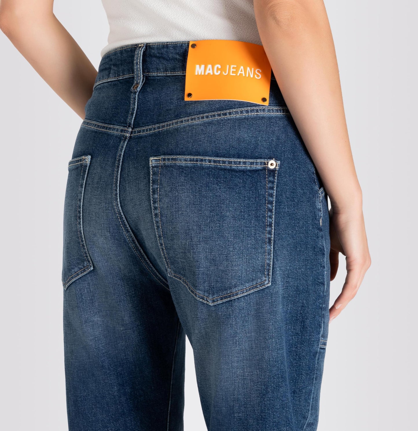 MAC Lässige Baggy Denim in Mid Blue Commercial Authentic