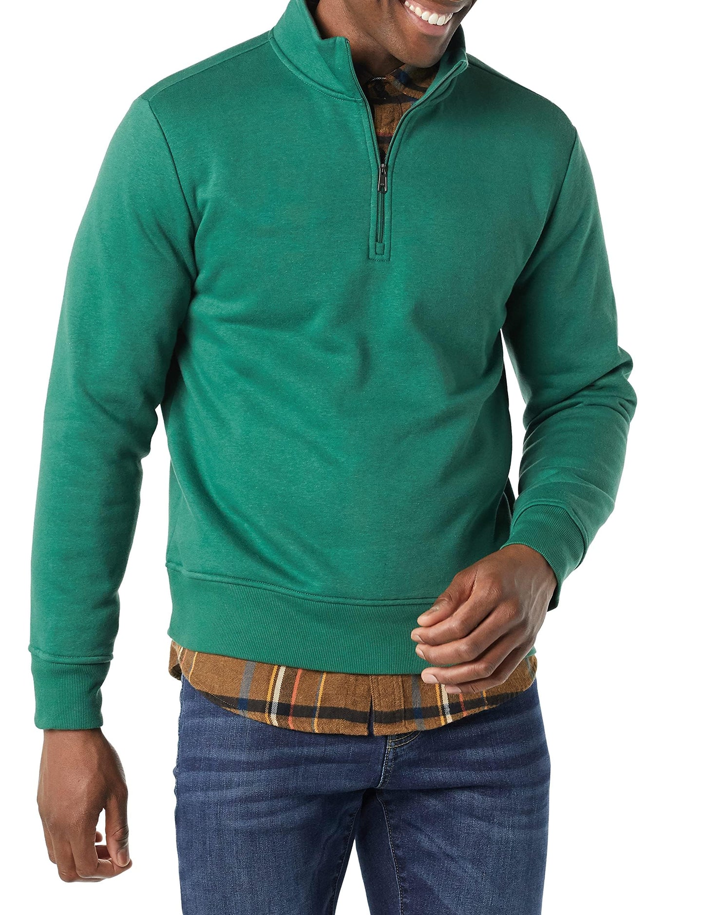 Amazon Essentials Men's Long Sleeve Fleece Quarter Zip Sweatshirt