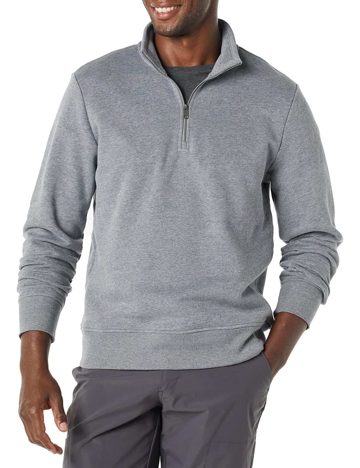 Amazon Essentials Men's Long Sleeve Fleece Quarter Zip Sweatshirt