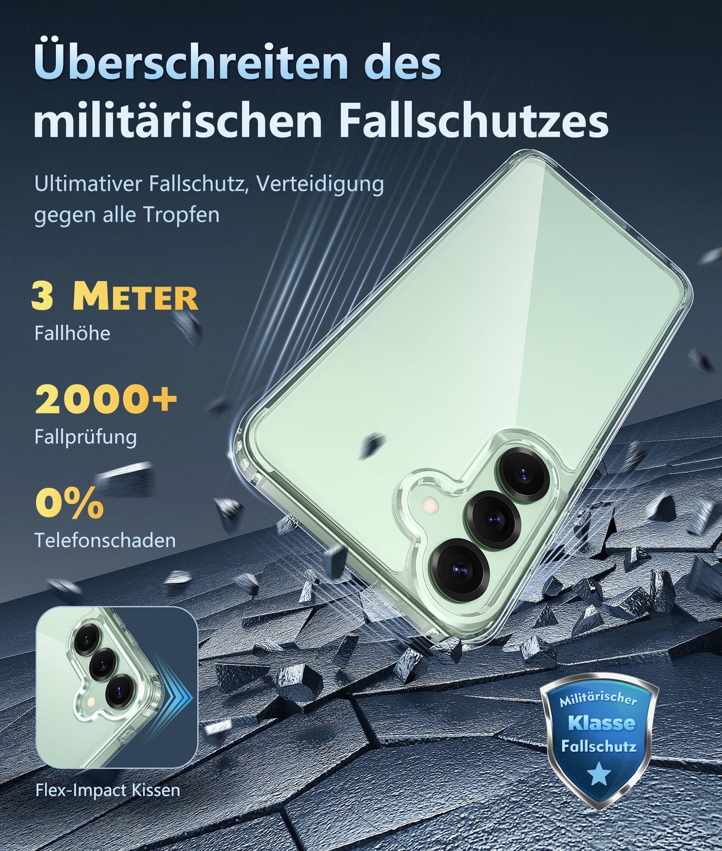FNTCASE Case for Samsung Galaxy S25 Ultra 6.9 Inches, Military Drop Protection, Anti-Yellowing, Robust, Durable, Shockproof, Protective, Transparent, Clear