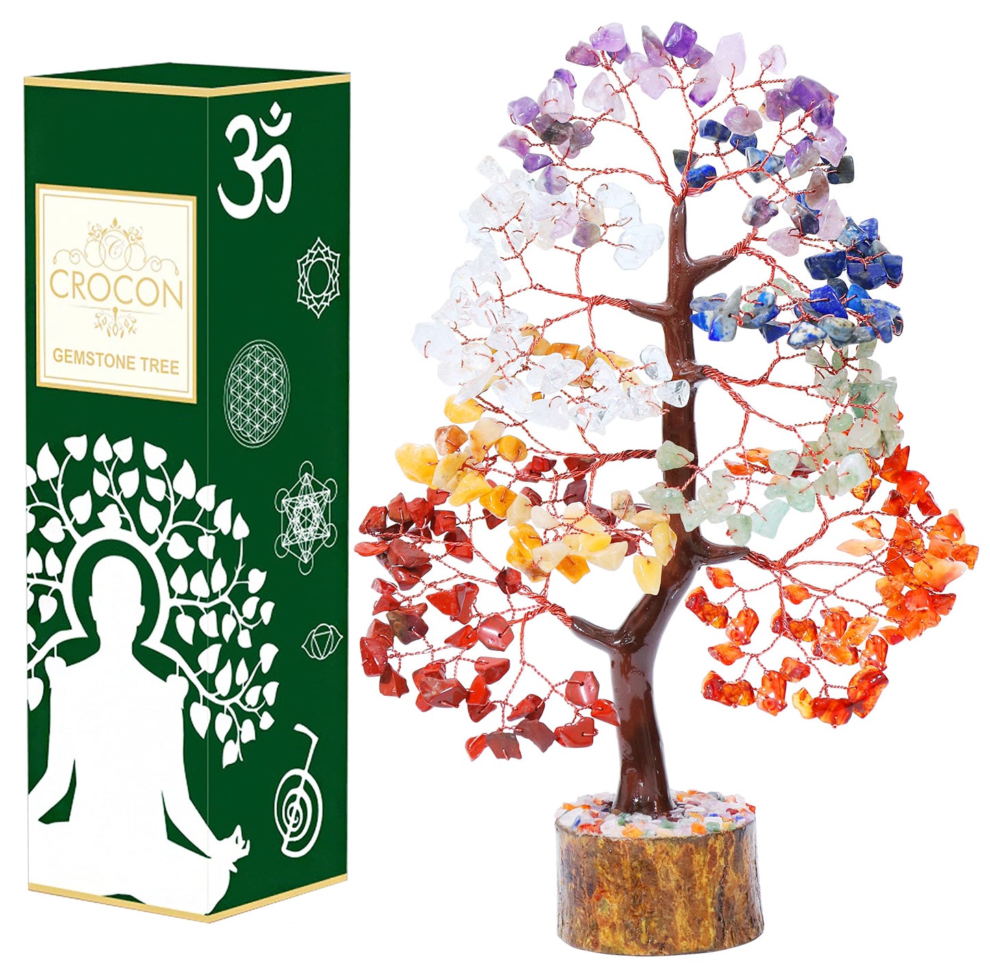 Crocon Der Originale Lebensbaum 7 Chakra Kristall Baum Geschenke für Frauen