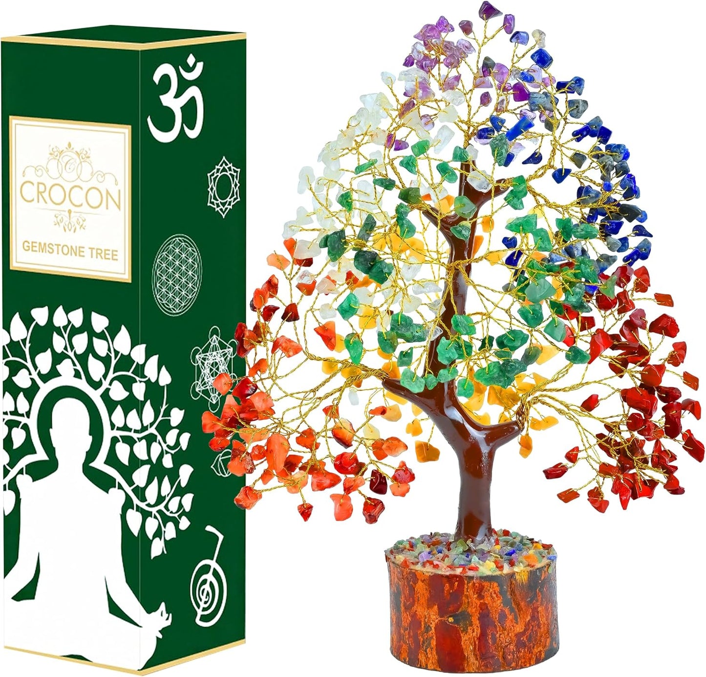 Crocon Der Originale Lebensbaum 7 Chakra Kristall Baum Geschenke für Frauen