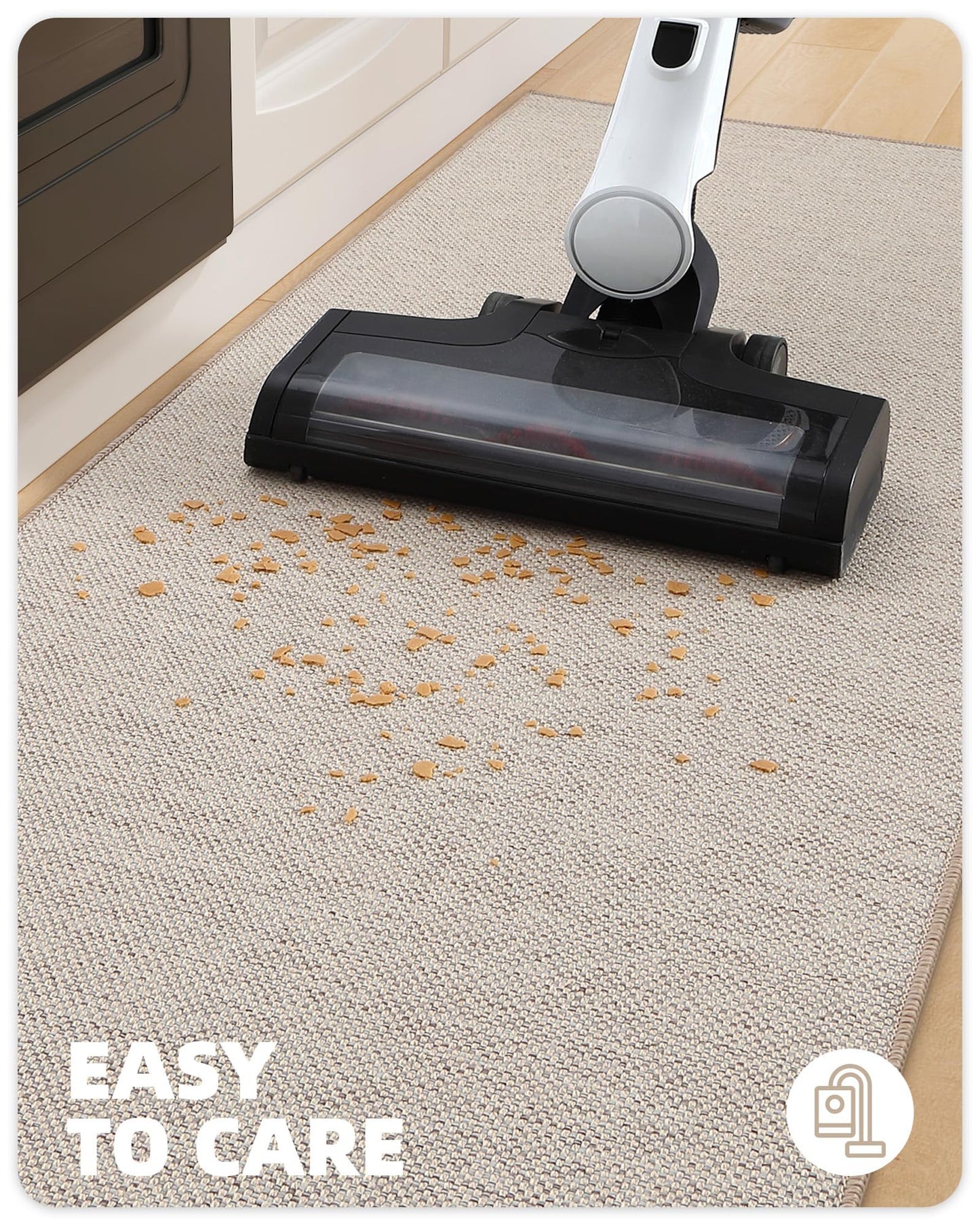 Color G 2 Stück Küchenläufer, Küchenteppich Waschbar rutschfest, Teppich Läufer Küche, Teppich Küche Leicht Zu Reinigen, Saugfähig, Küchenmatte für Küche, Esszimmer, Waschküche (Grau, 43x75+43x150cm)