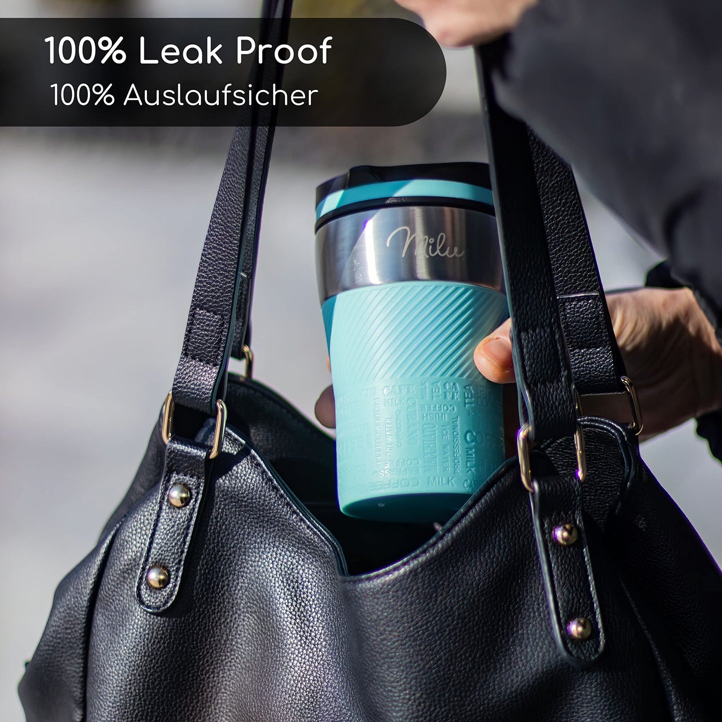 Milu Thermobecher Isolierbecher Kaffeebecher to go - 210ml 100% Auslaufsicher - Trinkbecher aus Edelstahl - Autobecher doppelwand Isolierung - Thermo Becher - Travel Mug (Rot)