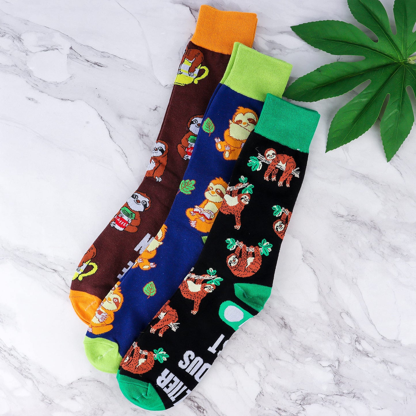 Belloxis Bunte Socken Herren 43-46 Baumwolle Motiv Kuschelsocken Wadenstrümpfe Socken Geschenke für Männer