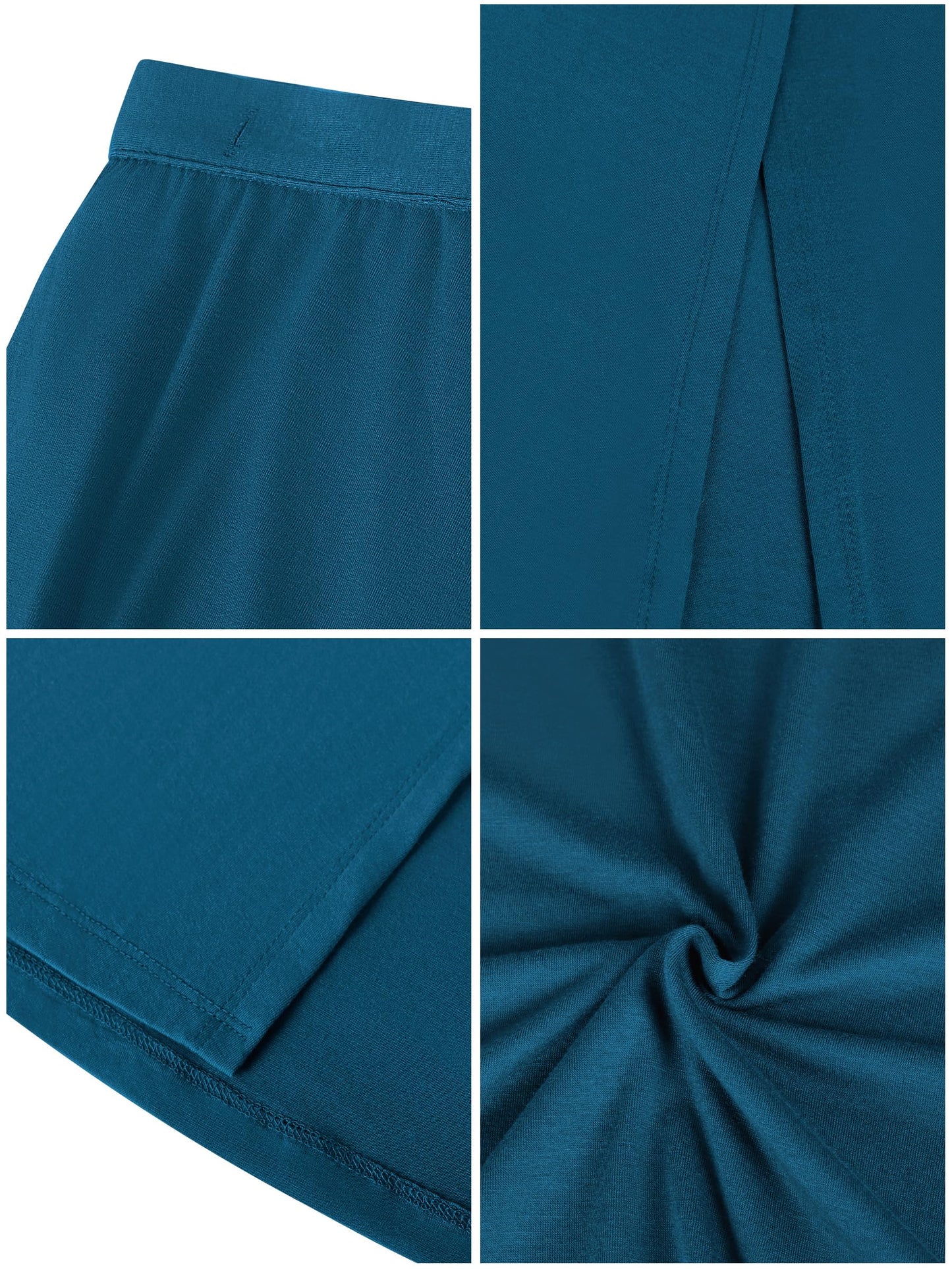 Missufe Damen Sommer Freizeit Strand Bademode Schlitz Flowy Swing Maxi Wickelrock