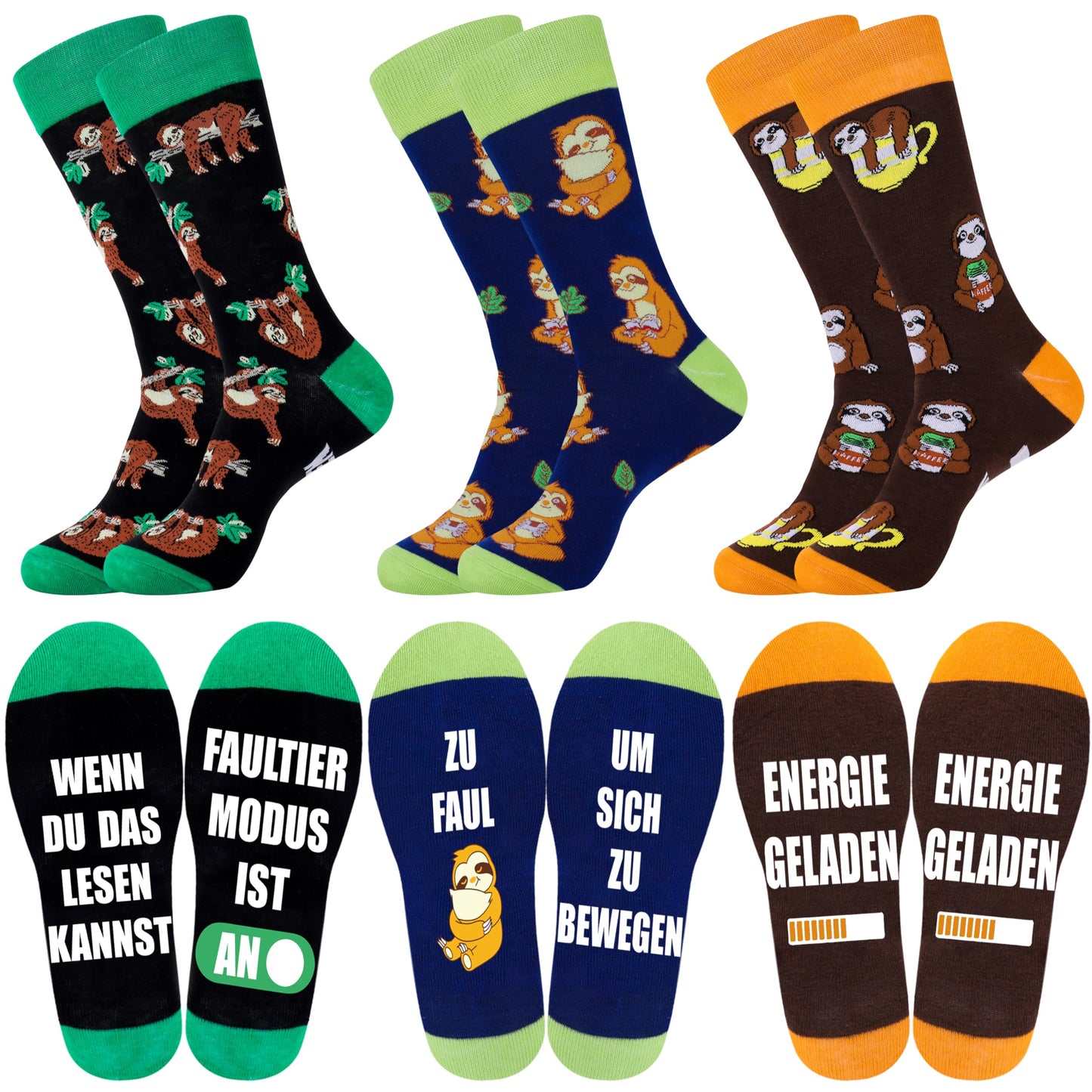 Belloxis Bunte Socken Herren 43-46 Baumwolle Motiv Kuschelsocken Wadenstrümpfe Socken Geschenke für Männer