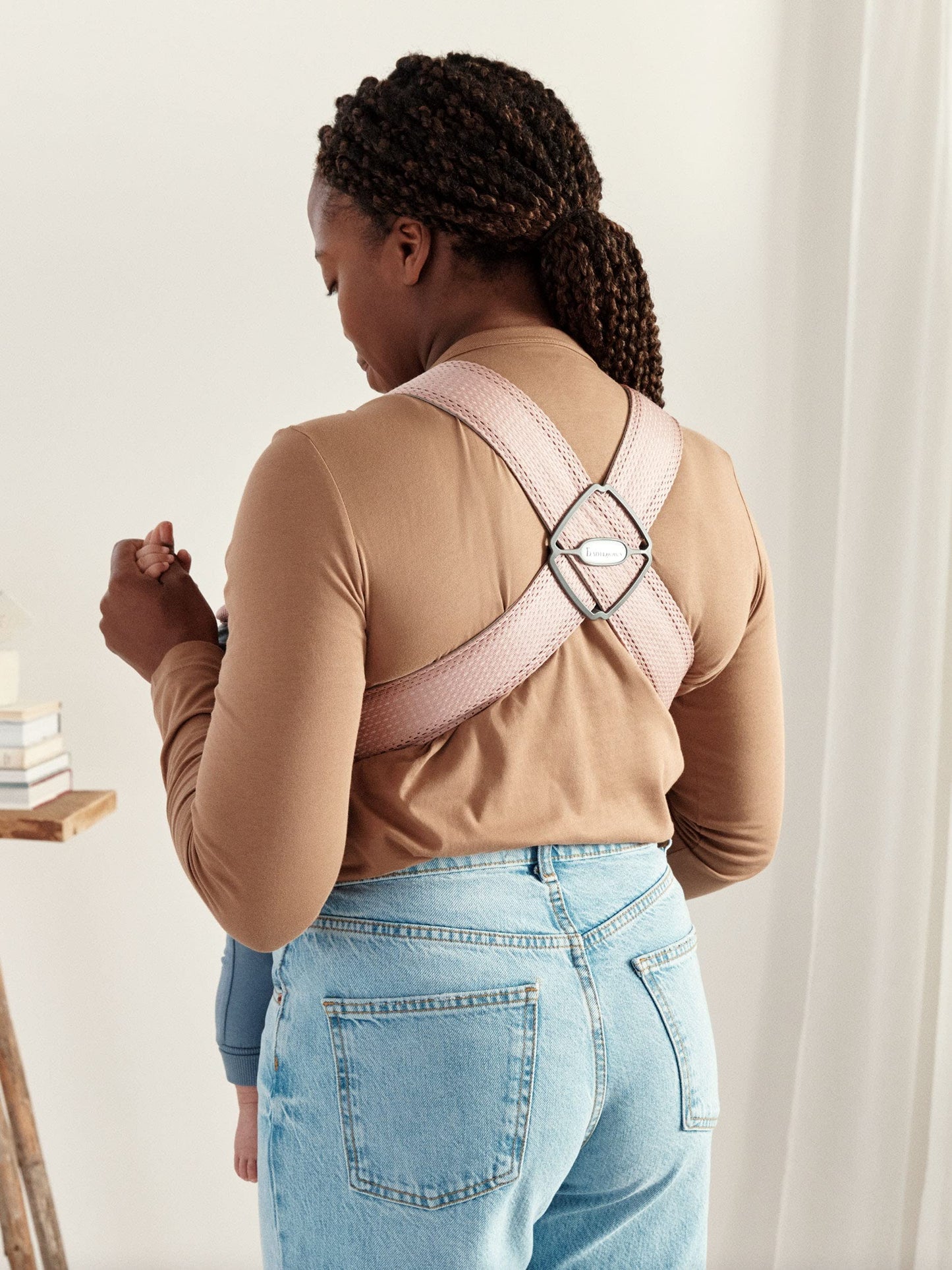 BabyBjörn Babytrage Mini, 3D-Netzstoff, Grau-Beige