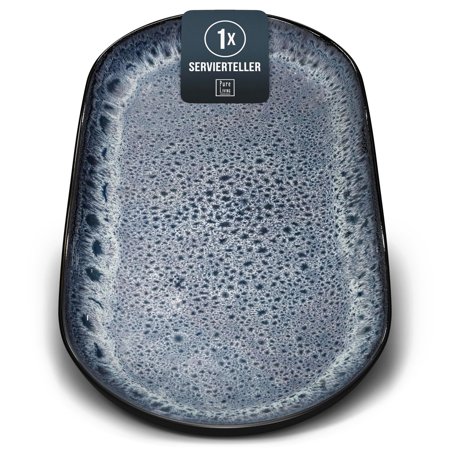 Steingut Frühstücksteller 6 Pers. Ibiza Hochwertiges Mediterranes TEST SEHR GUT Dessertteller Set - Kuchenteller spülmaschinen- und kratzfest - Kleine Teller, Salatteller Pure Living in Petrol